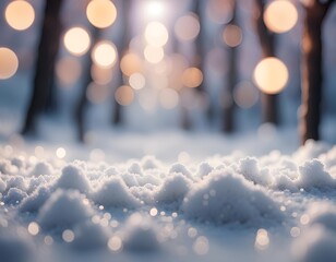 Fototapeta na wymiar Snowy Scene - Winter Snow Background - Generative AI