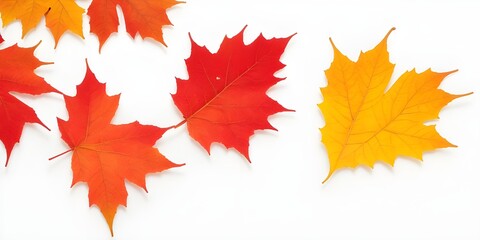 Autumn, leaves, , top, screen, white, background,