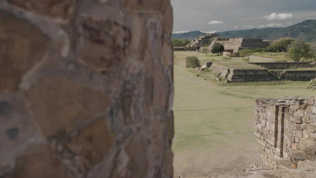 Monte Alb&aacute;n large pre-Columbian archaeological site in the Santa Cruz Xoxocotl&aacute;n Municipality Oaxaca Mexico