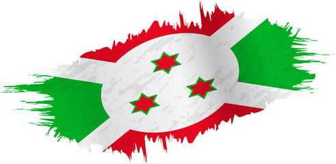 Brushstroke flag of Burundi