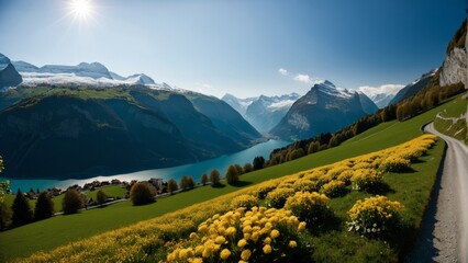 Scenic view of Switzerland