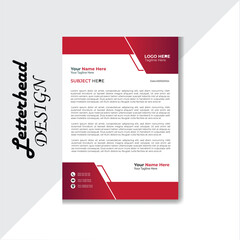 Modern business  and corporate letterhead template, Business creative letter head design set a4 size and unique shape colorful work theme style design .
