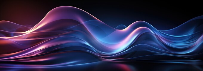 fond d'une vague lumineuse bleu et violette, science fiction
