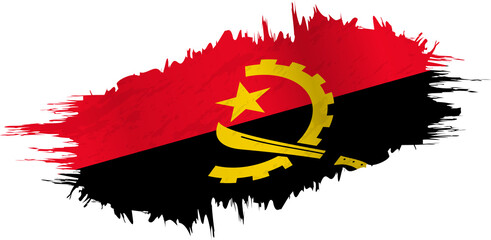 Brushstroke flag of Angola
