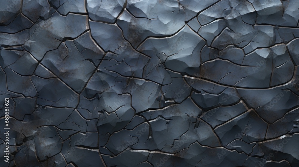 Poster a close up of a textured surface with a lot of cracks and cracks in the middle of the image.