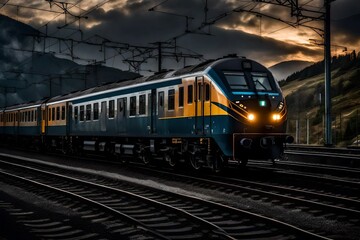 Naklejka premium train in motion