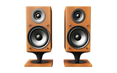 Fototapeta premium Dynamic Sound Exploring Speaker Technology on a White or Clear Surface PNG Transparent Background