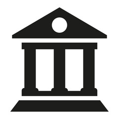 Bank icon on white background.