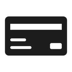 Credit card icon on white background.