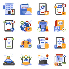 Pack of Travel Flat Icons 

