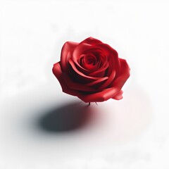 red rose on a white background, generative AI