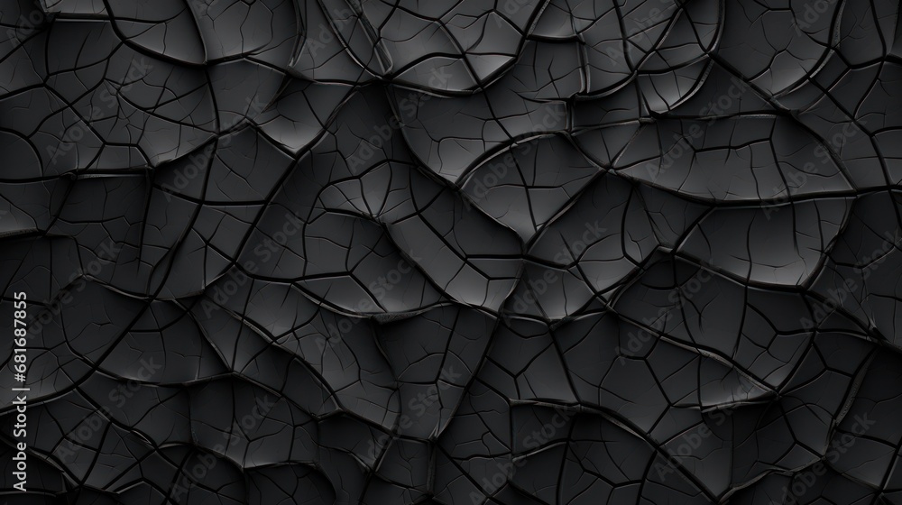 Aufkleber a close up of a black surface with a lot of small cracks in the middle of the surface and a lot of s