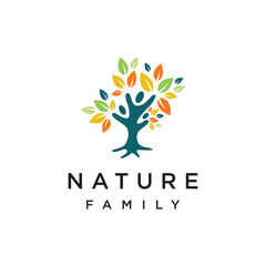 Family tree logo vector with modern concept design idea