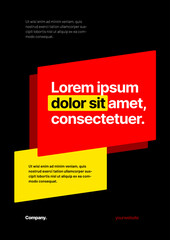 Simple vector layout template for events, companies or any business related. With a frame for your message. Design for flyer, poster, cover, brochure, banner or any layout.