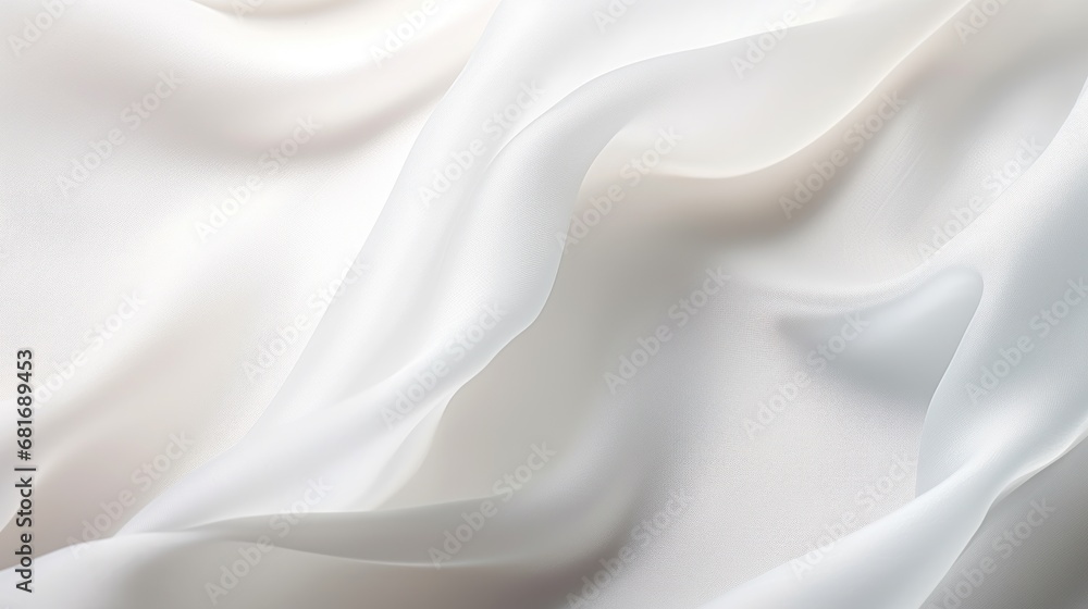 Poster a close up of a white fabric with a wavy design on the top and bottom of the fabric in the middle of