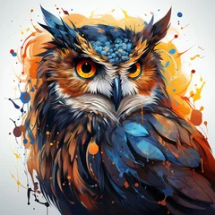 Fotobehang owl paintinig © bmf-foto.de