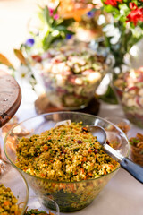 Fancy Quinoa Salad in Glass Bowl