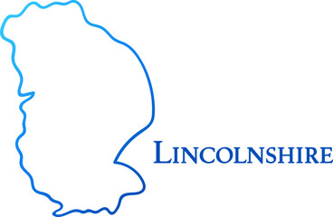 Lincolnshire county linear gradient map