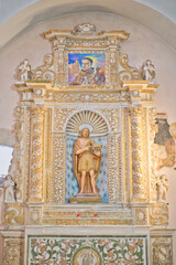 Obraz premium Detailed view of the statues in the monastery called San Matteo in the Gargano mountains, Puglia, Italy ​