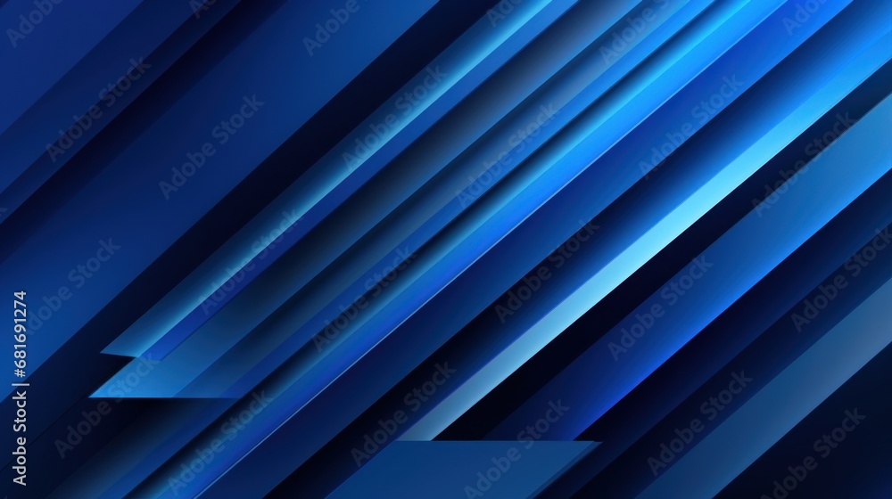 Poster a blue abstract background with lines and rectangles on the bottom of the image and the bottom of th