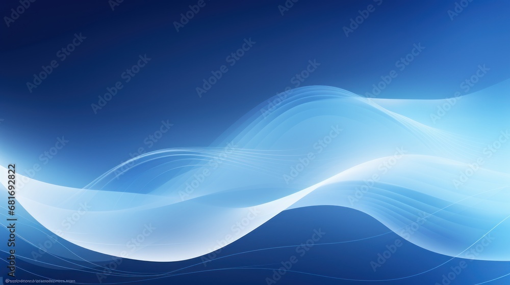 Poster a blue background with wavy lines and a blue background with wavy lines and a blue background with a
