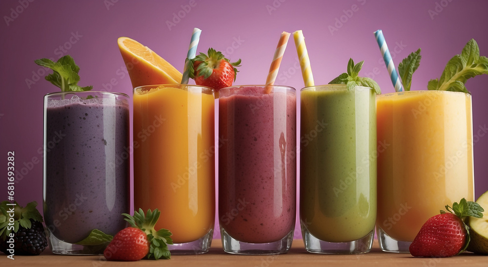 Poster a nourishing and lively blend, capturing the dynamic splash in a dramatic presentation - ai generati