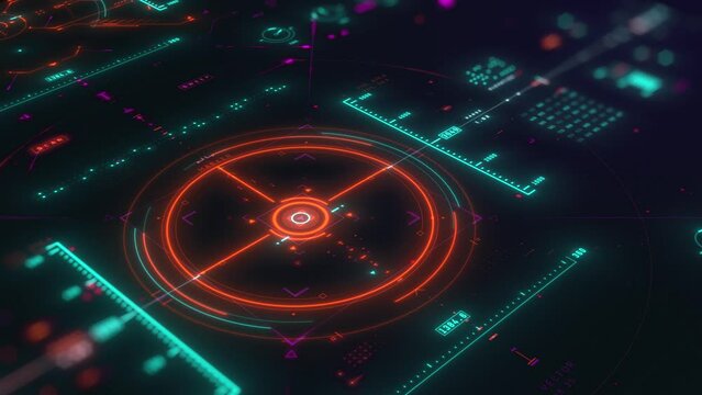 sci-fi technology dark display backdrop, cyberpunk colors, 4k uhd	