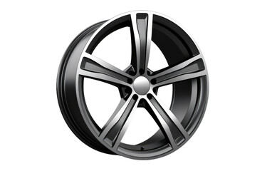 Obraz premium Reliable Performance in Wheel Rim on a White or Clear Surface PNG Transparent Background