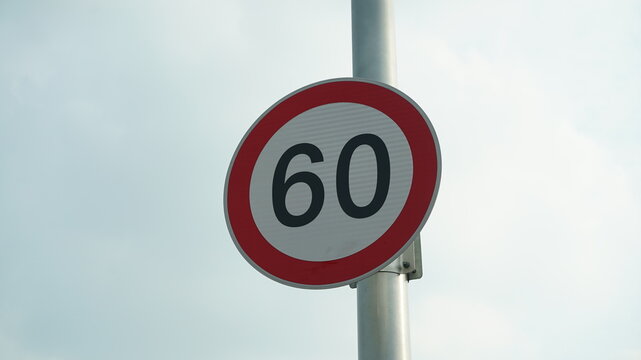 60km per hour speed limit traffic sign