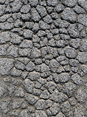 Detetriorating crumbling asphalt street pavement