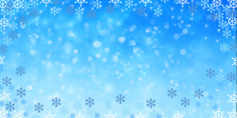 Tło zimowe, Nowy Rok,  graficzny efekt bokeh - 681698677