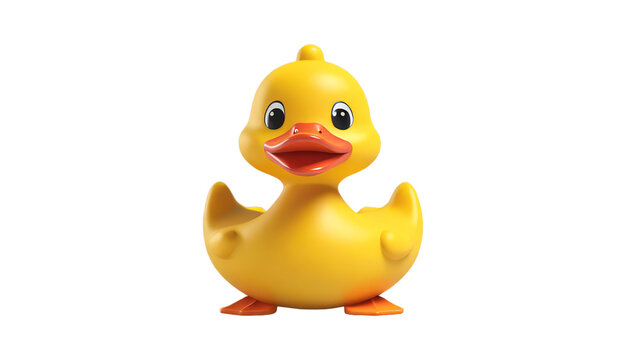 yellow rubber duck toy isolated on transparent background Png