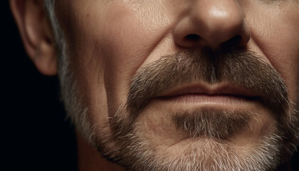 Obraz premium Serious men with facial hair exude confidence and masculinity generated by AI