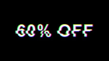 10-30 percent discount. Dynamic displaced sale text animation. 4K.