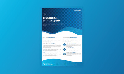 Corporate business flyer design, digital marketing agency flyer design, cover modern layout, flyer in A4 template