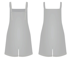 Grey female romper pants. vector