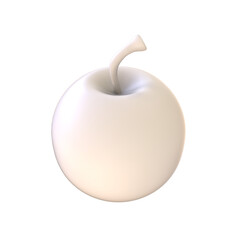 Obraz premium 3d rendering Green red apple fruit isolated illustration