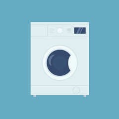 Illustration of an automatic washing machine