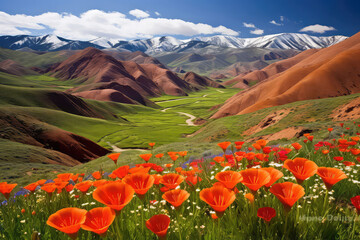 California's Antelope Valley Poppy Reserve, a sea of vibrant orange poppies blooming during the spring, creates a spectacular floral display that captivates all who visit. The wildflower-covered hills
