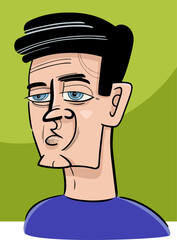 man ortrait caricature cartoon drawing illustration