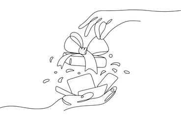 Hands. Present. Surprise. One line