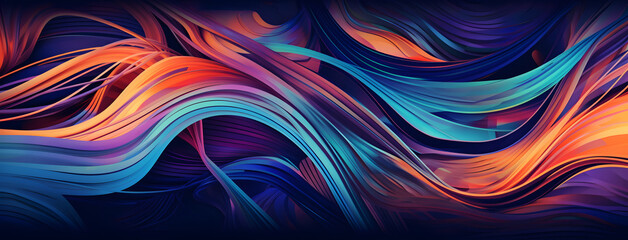 abstract colorful swirls on a dark background