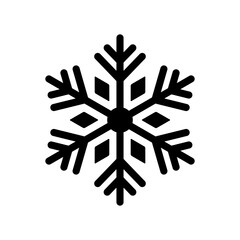 Snowflake icon. Black contour linear silhouette. Editable strokes. Front view. Vector simple flat graphic illustration. Isolated object on a white background. Isolate.