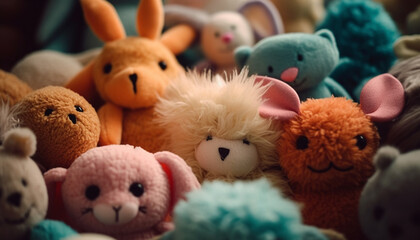 Cute stuffed toy collection brings joy to young animal lovers generated by AI