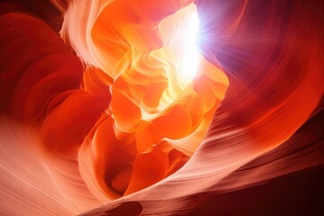 Antelope Canyon in Arizona, United States of America. Unusual colorful sandstone formations in deserts of Arizona are popular destination for hikers, Unbelievable Antelope, AI Generated