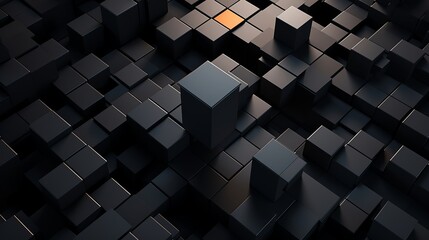 3d render of a cutting edge tech background with extruding 3d shapes