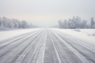 Fototapeta premium Empty winter road