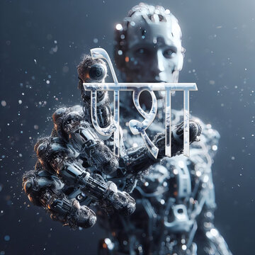 Robot reaching after the word jobs, Humanoid Robot taking job, Androide taking work