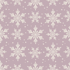 Naklejka na ściany i meble Seamless pattern with snowflakes.Background for festive seasonal decor for Christmas,New Year.Vector graphics.