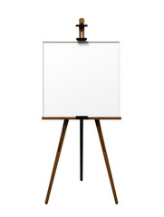 advertising stand or flip chart or blank artist easel isolated on transparent
